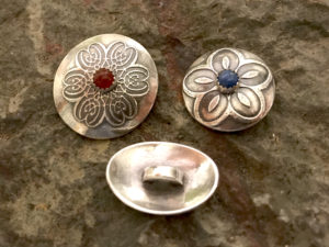 Fancy Schmancy Semi Precious Stone Fine Silver Button Closures @ A Place to Bead | San Marino | California | United States