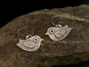 Metal Clay - Spring is in the Air Earrings @ A Place to Bead | San Marino | California | United States