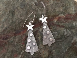 Metal Clay - 'Tis the Season Earrings @ A Place to Bead | San Marino | California | United States