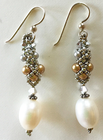 Diamonds and Pearls Earrings @ A Place to Bead | San Marino | California | United States